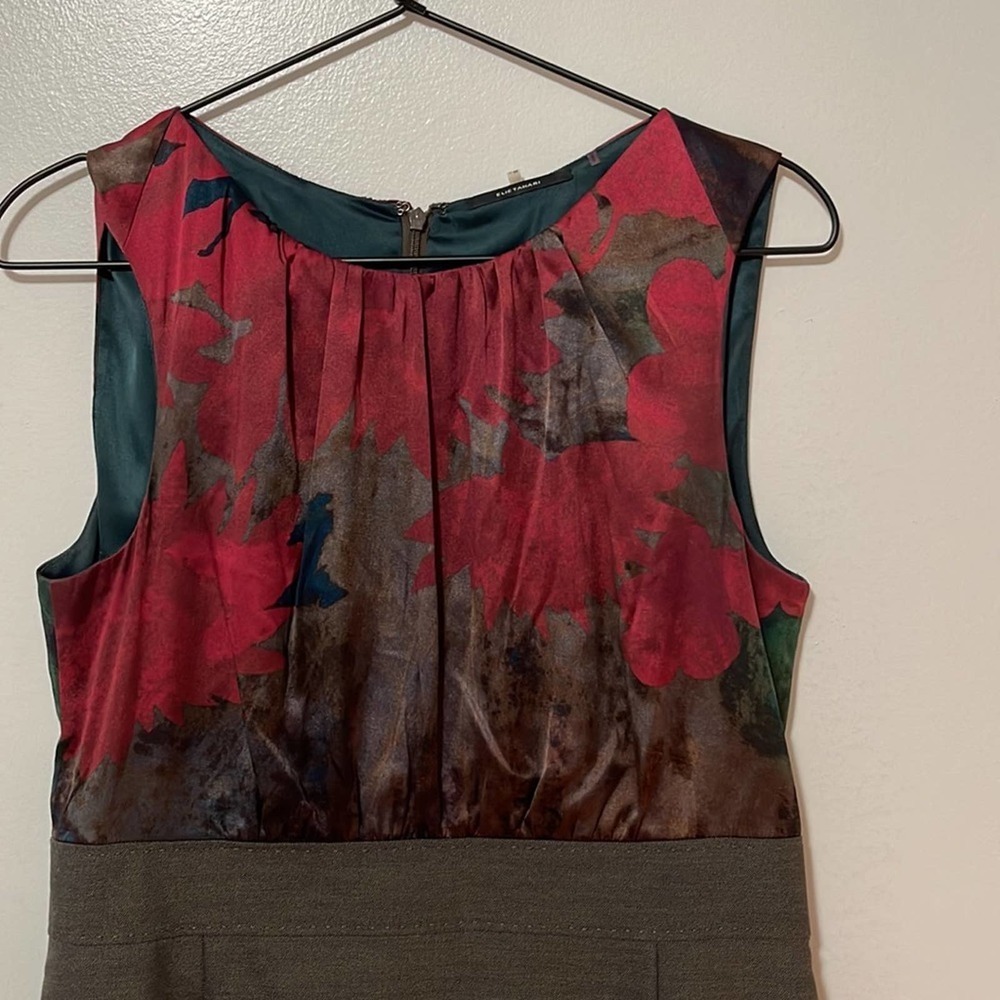 Elie Tahari silk bodice aline dress size 8 - Picture 3 of 6